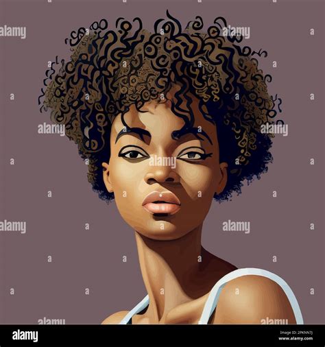 african lady serious stock vector images alamy
