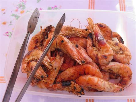 Free Download Hd Wallpaper Shrimps Bbq Food Dinner Grill