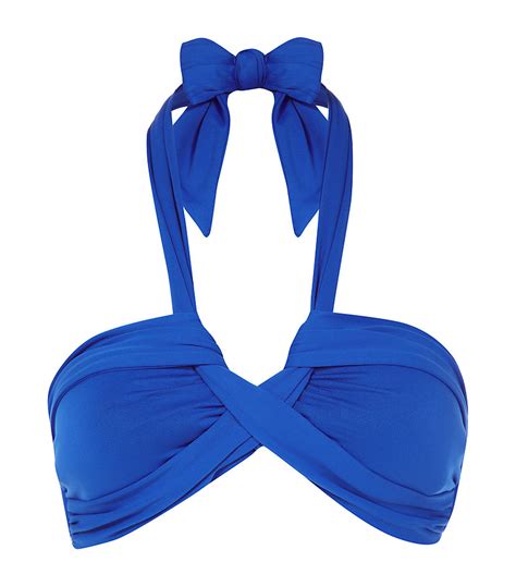 Seafolly Goddess Bandeau Bikini Top In Blue Lyst