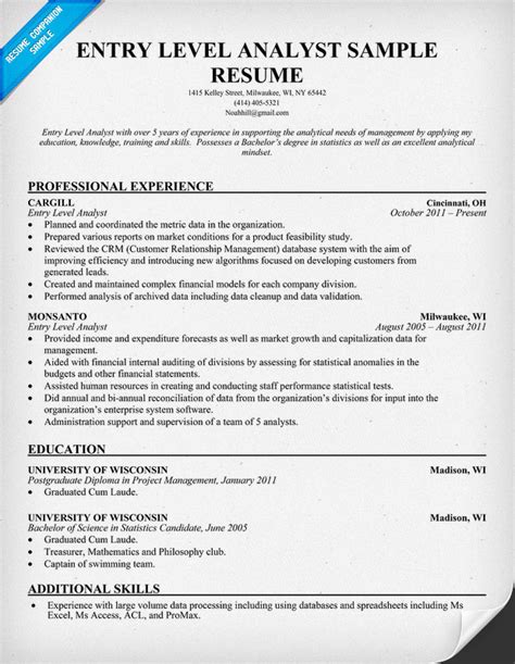 Entry level financial analyst resume summary: Entry Level IT Security - Security Guards Companies