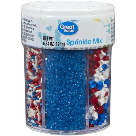 Great Value 6 Cell Patriotic Sprinkles Mix 684 Oz