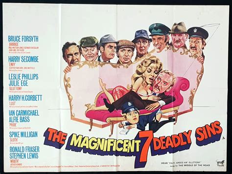 The Magnificent Seven Deadly Sins Original British Quad Movie Poster