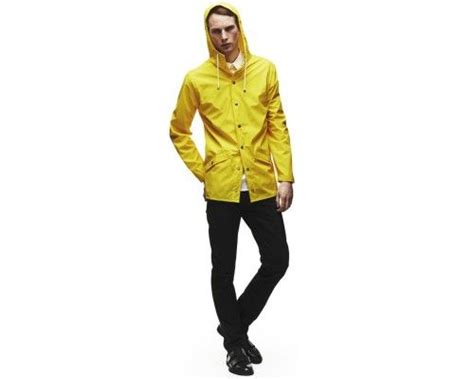 Rains Jacket Yellow Streetwear For Men Jackets Menswear