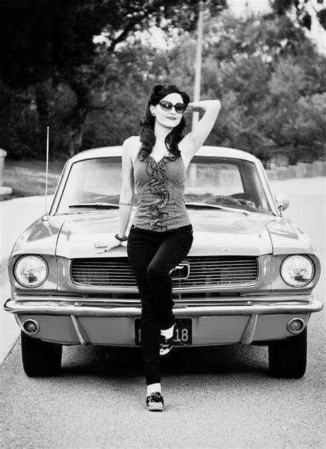Blackandwhite Girls Cars And Sixties