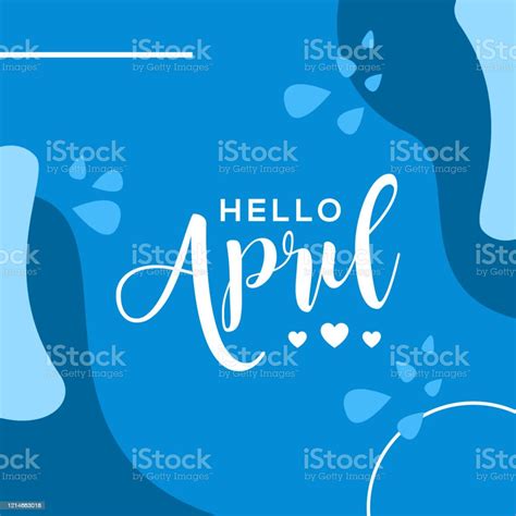 Hello April Vector Design For Banner Or Background Stock Illustration