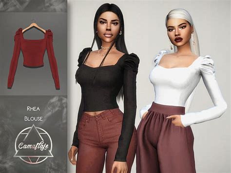 Rhea Blouse By Camuflaje At Tsr Sims 4 Updates