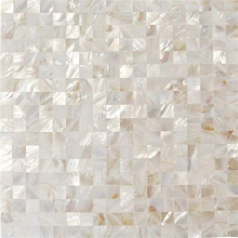 Ivy Hill Tile Mother Of Pearl White Square Pearl Shell 3 In X 6 In