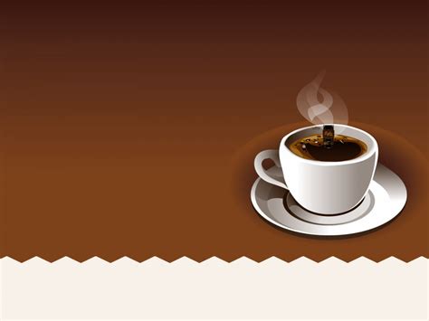 Coffee Table Powerpoint Templates Brown Food And Drink Free Ppt