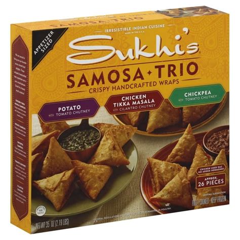 Sure, you have your mozzarella sticks, your pizza bagels, and your toaster waffles. Sukhis Samosa Trio, Appetizer Sized (35 oz) - Instacart