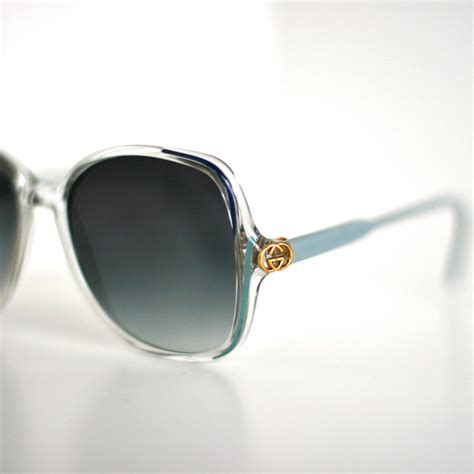 Vintage Gucci Sunglasses Light Blue New