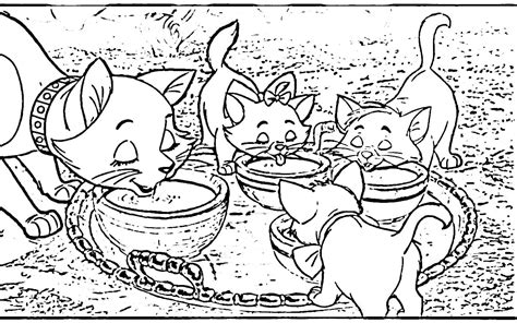 Aristocats Kittens Coloring Pages