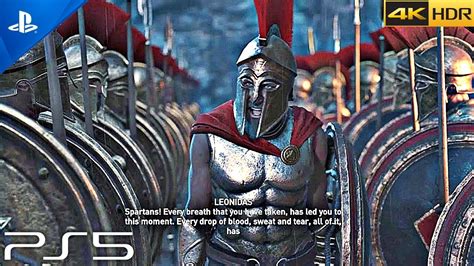 PS5 Assassin S Creed Odyssey Leonidas 300 Spartans Battle Scene