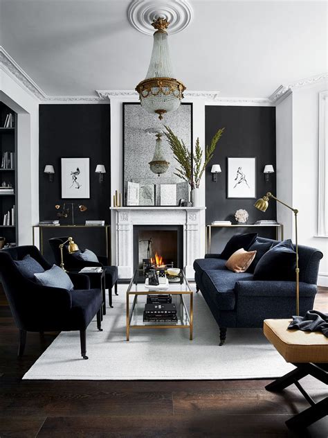 16 Black Living Room Ideas To Tempt You Over To The Dark Side Living