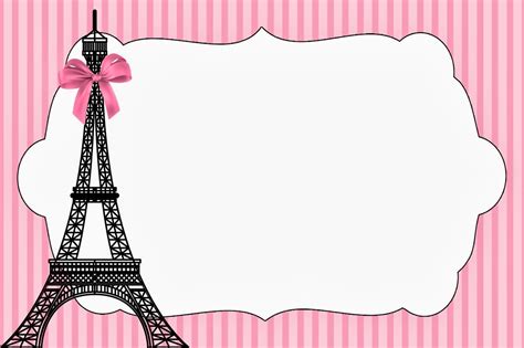 Free Printable Paris Themed Party Invitations