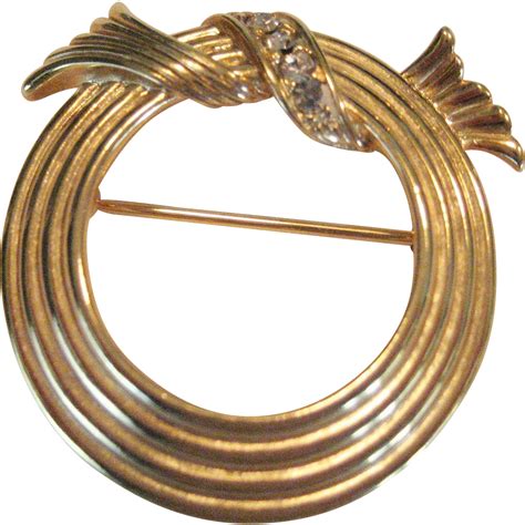 Avon Gold Tone Circle Pin From Thedaisychain On Ruby Lane