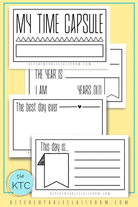 Time Capsules Ideas And Printables For Kids The Kitchen Table Classroom
