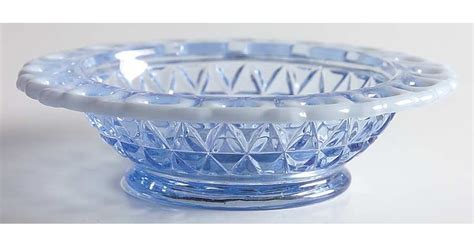 Laced Edge Blue Opalescent Katy Small Fruit Dessert Bowl By Imperial