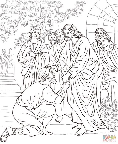 Jesus Heals The Leper Coloring Page 1307×1600 Pixels Jesus