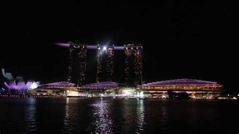 Laser Light And Sound Show At Merlion Park Youtube