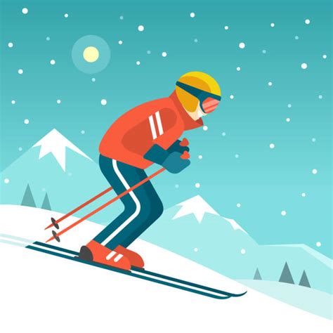 Skis Downhill Illustrations Royalty Free Vector Graphics And Clip Art