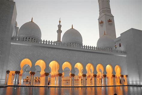 Hd Wallpaper The Grand Mosque White Marble Islam Minaret