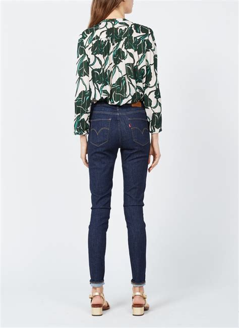 Skinny Jeans Met Hoge Taille Deep Serenity Levi S Dames Place Des Tendances