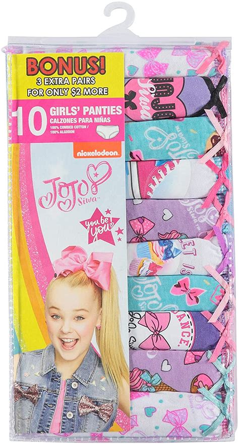 Nickelodeon Jojo Siwa Girls Panties Multipack Jojo 10pk Size 40 Vewd
