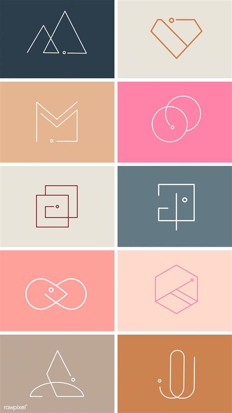 Colorful Minimal Design Logo Collection Vectors Free Image By
