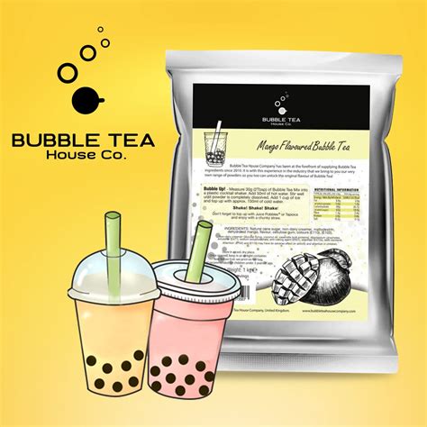 mango bubble tea powder by bubble tea house company 1 kg 33 servings make bubble tea at home