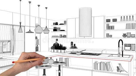 Interior Design Project Concept Hand Drawing Custom Architecture