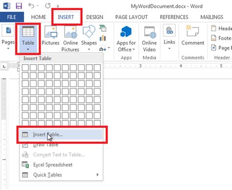 Insert Table From Excel To Word Decoration Examples