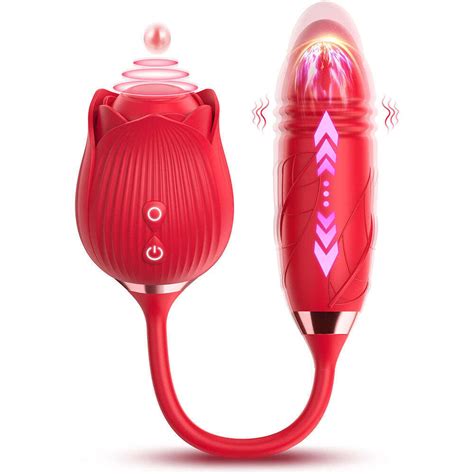 Rose Shape Sucking Vibrator Clitoral G Spot Suction Sex Toy 7 Speed