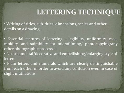 Lettering Techniques In Engineering Drawing