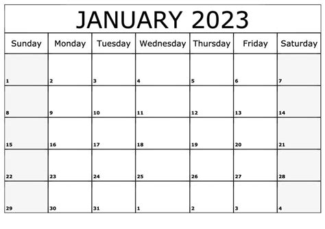 25 Printable Choices Free Printable Calendar January 2023 Printable