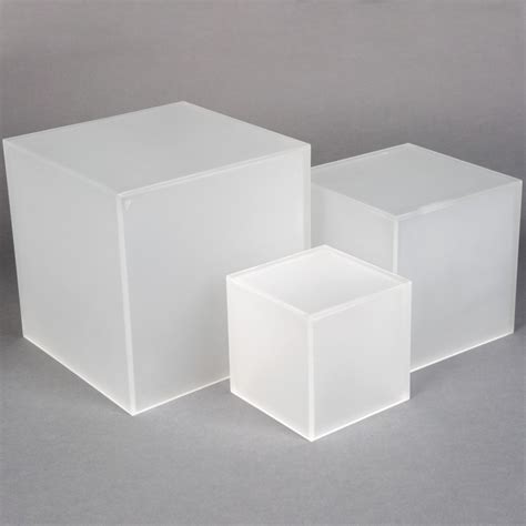 Custom Frosted Acrylic Cube Perspex Cube Riser Buy Custom Frosted