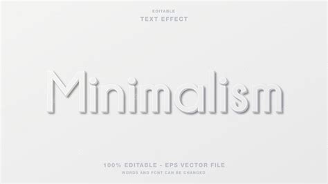 Premium Vector Minimalism Editable Text Effect