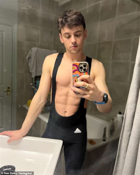 tom daley showcases his toned abs in a leotard ahead of his red nose day