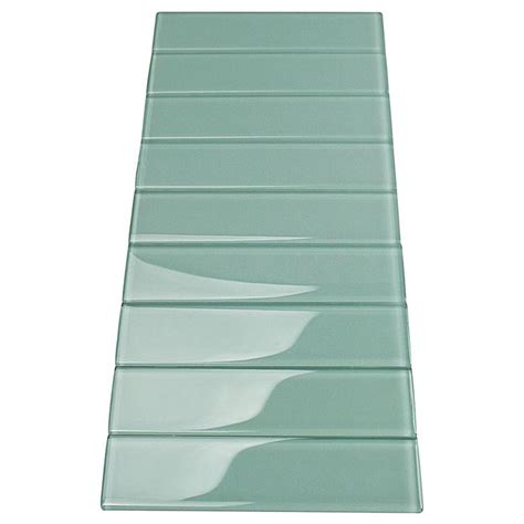 Ivy Hill Tile Contempo Light Green 2 In X 8 In X 8mm Polished Glass
