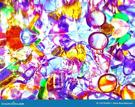 The Abstract Illustration Of Transparent Colored Glass Stock Photo
