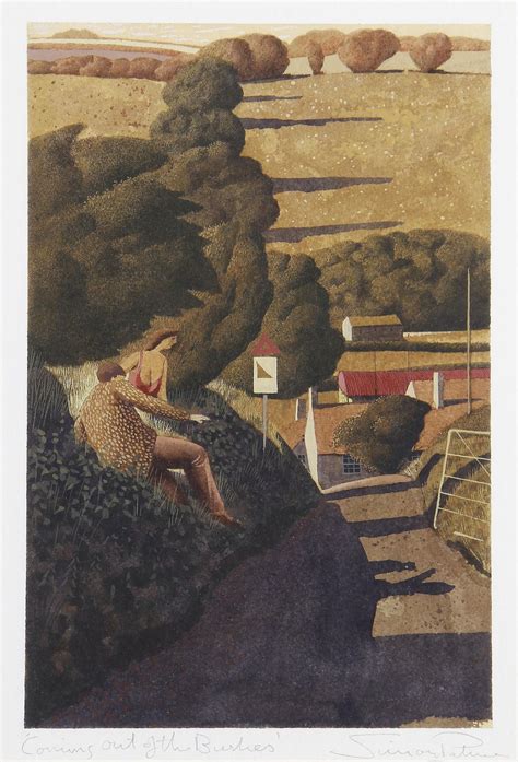 Simon Palmer British Born 1956 Coming Out Of The Bushes Signed