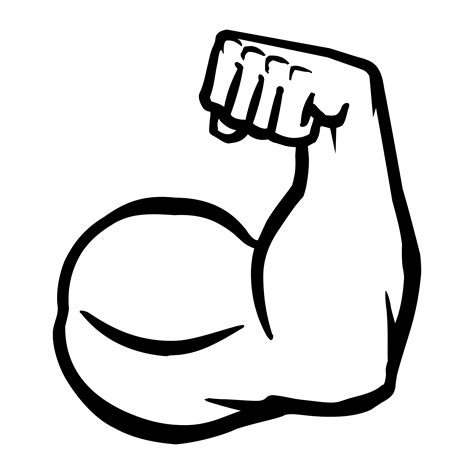 Flexing Biceps Drawing