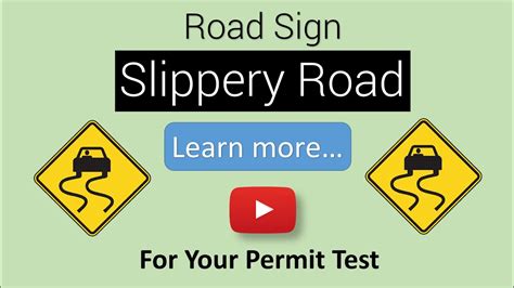 Slippery Road Sign Usa What Does It Mean Learn For Your Permit Test
