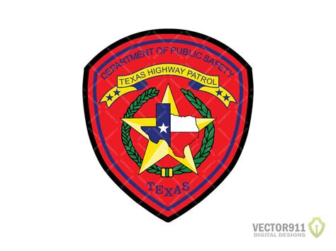 Texas Dps Highway Patrol Logo Layered Texas State Police Etsy