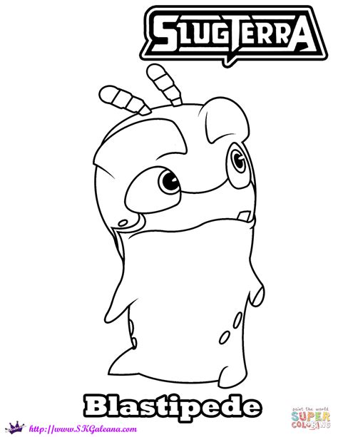 It officially debut in slugterra: Blastipede Slug coloring page | Free Printable Coloring Pages