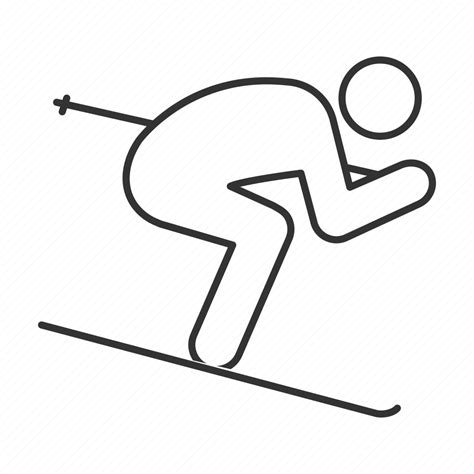 Activity Person Ski Skier Skiing Sport Winter Icon Download On Iconfinder