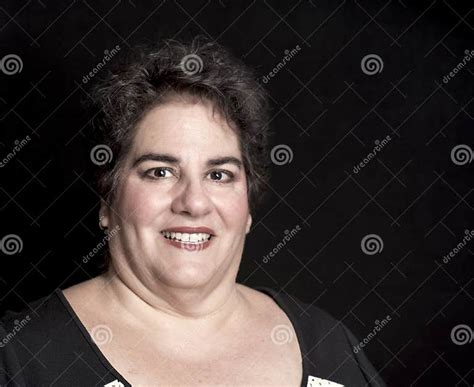 Heavy Set Middle Aged Woman In Studio Stock Image Image Of Fashion