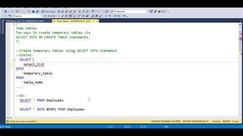 Temporary Tables In Sql Server How To Create Temporary Tables In Sql