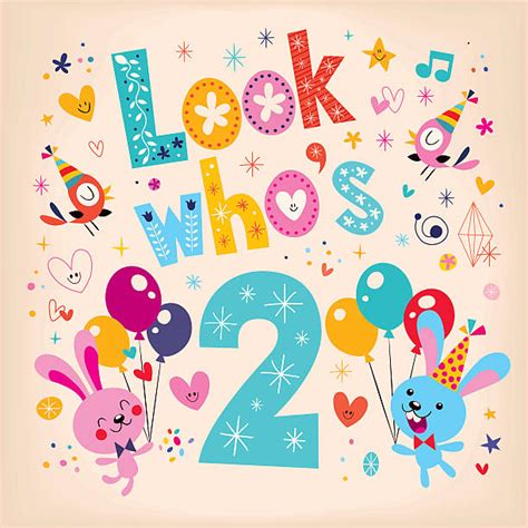 Happy 2nd Birthday Illustrations Royalty Free Vector Graphics And Clip