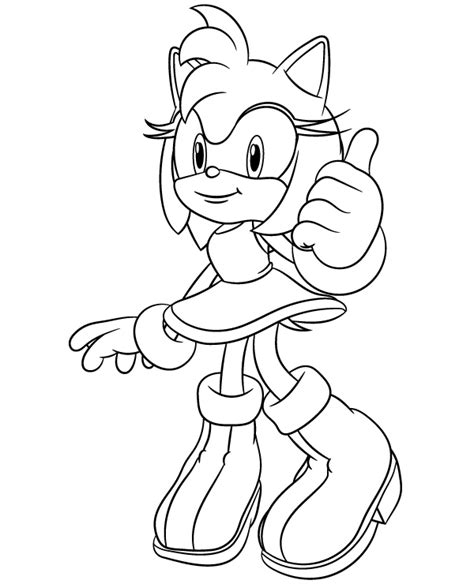 Amy Rose Coloring Sheet To Print