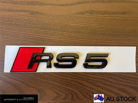 Gloss Black Rs5 Rear Boot Trunk Emblem Badge For Audi A5 S5 Etsy